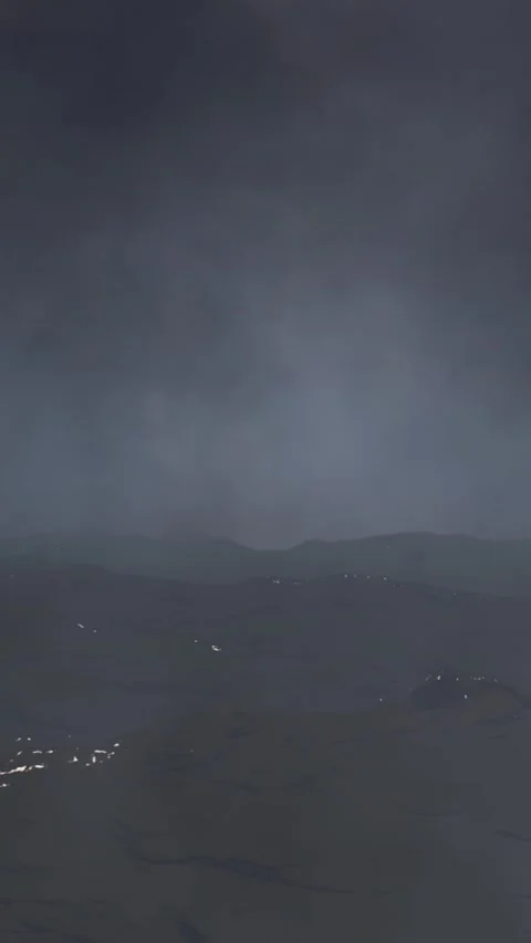 Vertical Ocean Waves with Misty Stormy Sky 4K Loop Stock Footage 276285216