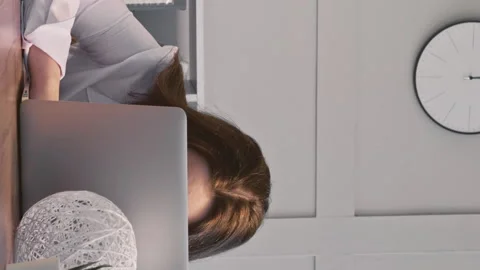 Vertical office work corporate discipline woman Stock Footage 248913242