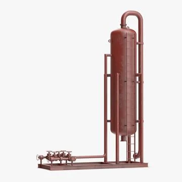 Vertical Oil and Gas Separator 3D Model