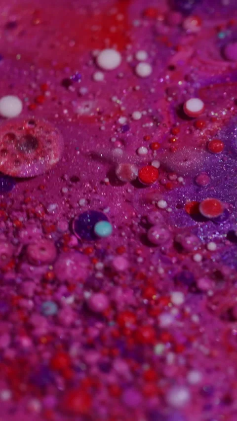 Vertical oil background paint bubbles ink glitter Stock Footage 334012435