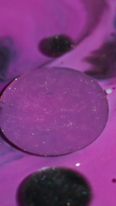 Vertical oil mix bubble texture paint droplet Stock Footage 333545864