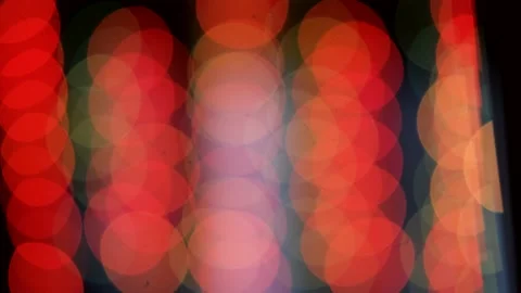 Vertical optical distortions move against a blurry circular bokeh. background Stock Footage 146663699