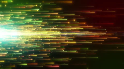 VERTICAL or HORIZONTAL VIDEO, Colourful light trail and light flickering. Stock Footage 245319986