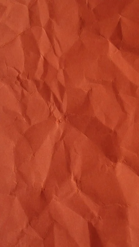 Vertical Orange Crumpled Paper Texture Background Loop Vídeo Stock 333965140