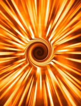 Vertical orange spiral rays swirl abstraction background Illustrazione stock