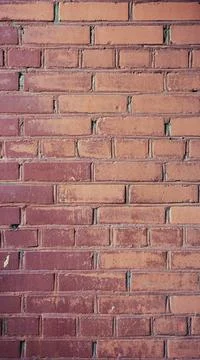 Vertical Orientation Red Brick Wall Texture Stock Photos