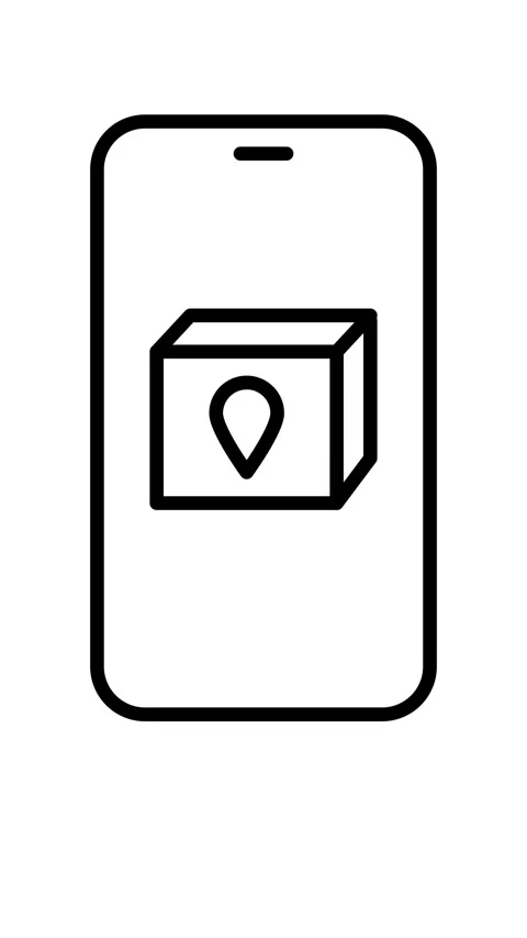 Vertical Package delivery tracking icon looping animation Stock Footage 339227477