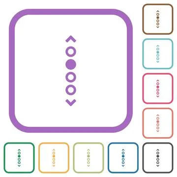 Vertical page navigation simple icons Stock Illustration