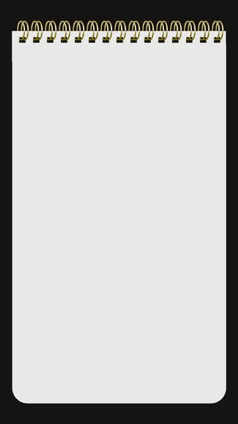 The vertical page of notepad with golden spiral bind opens Stock Footage 289687461