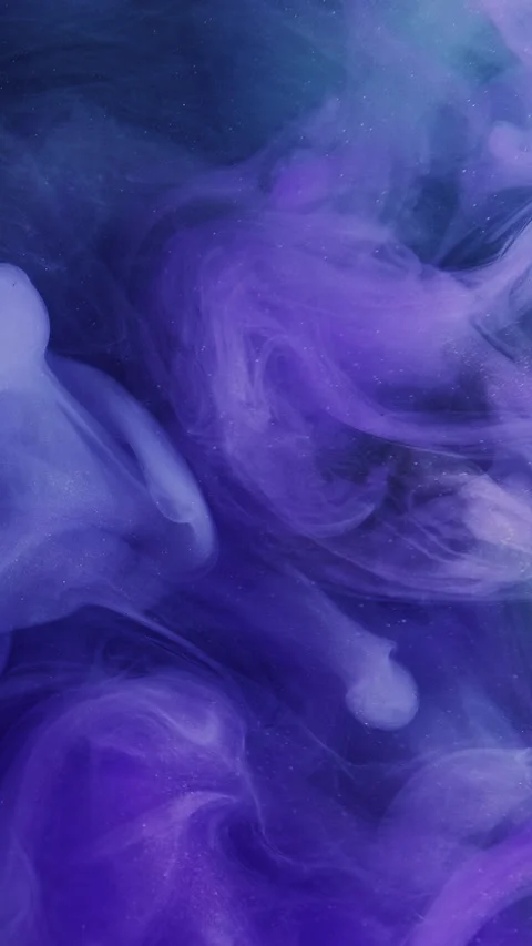 Vertical paint cloud color smoke blue dust vapor Video stock 314874119