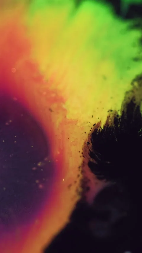 Vertical Paint drop ink spill color gradient splatter flow Stock Footage 276838297