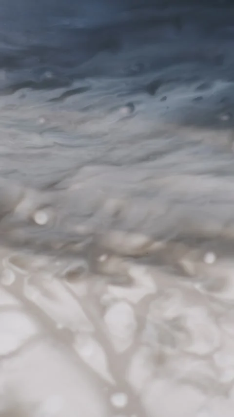 Vertical paint dropping dye splatter droplet gray Stock Footage 318647465