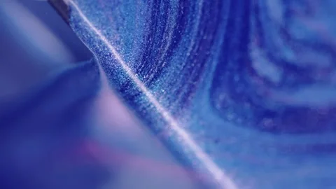Vertical paint flow background glitter ink drip blue cube Video stock 272562918