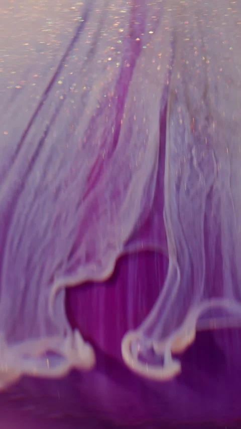 Vertical paint leak blur sparkling flow color blob Stock Footage 339770118