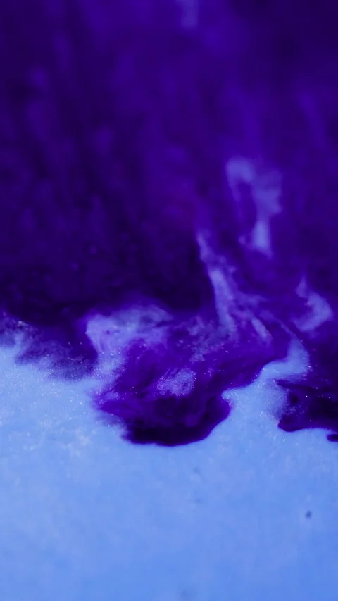Vertical paint splash glitter liquid purple ink Video stock 287530710