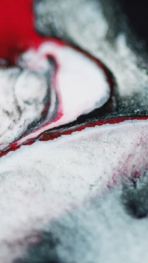 Vertical Paint splash ink drop red white black mix wave Video stock 276805789