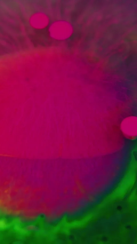 Vertical paint splash oil blob color mist ink mix Stock Footage 285365367