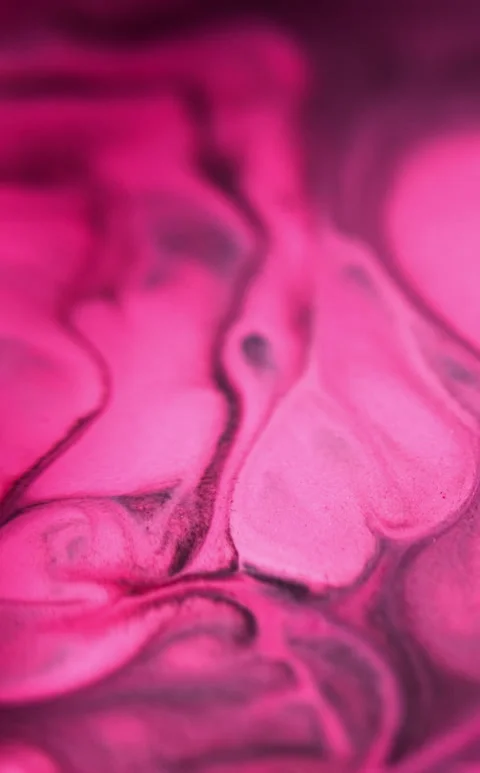 Vertical paint splash wet marble pink fluid spill Stock Footage 294151807