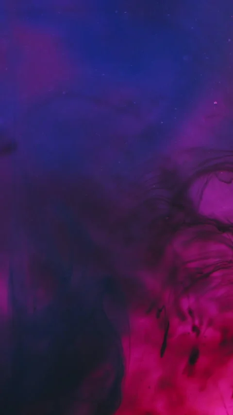 Vertical Paint water background ink drop blue black purple Video stock 266765990
