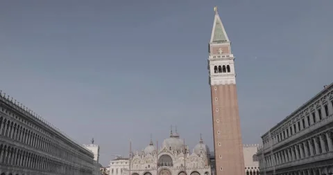 Vertical Pan of St Mark' square in Venice Stock Footage 202606082