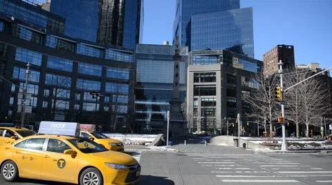 Vertical Panning HD Video of Time Warner Center, NYC Stock Footage 46203767