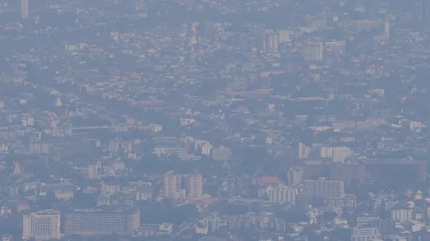 Vertical panning over city Stock Footage 303357520