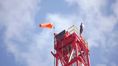 Vertical panorama of the drilling rig Stock Footage 142494395