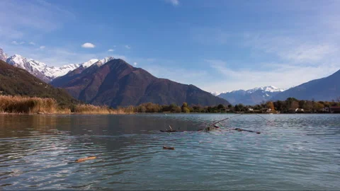 Vertical panorama of lake Como 動画素材 142412127