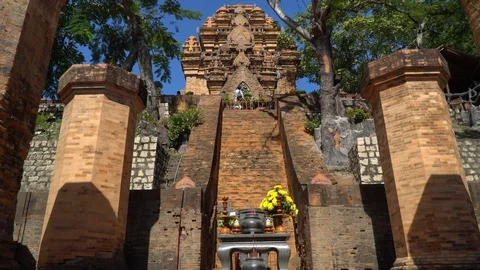 Vertical panorama of Po Nagar Stock Footage 94584343