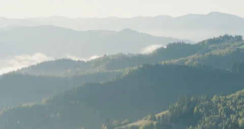 Vertical panorama view of mountains on cows Stock Footage 125992873