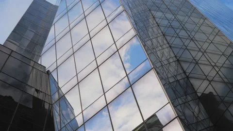 Vertical panoramic on a skyscraper Stock Footage 131970444
