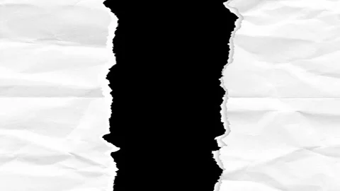 Vertical Paper Rip Down The Middle for Title Reveal Animation Video stock 337081573