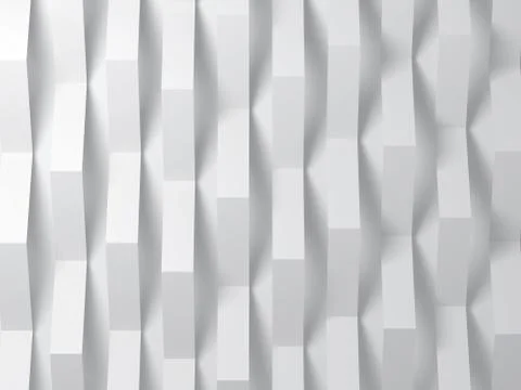 Vertical paper stripes over wall. 3d 스톡 일러스트