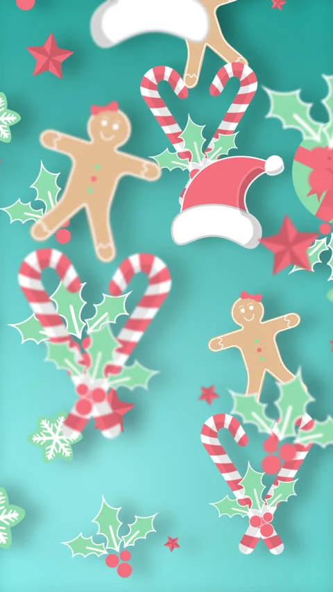 Vertical pastel christmas pattern Stock Footage 274969019