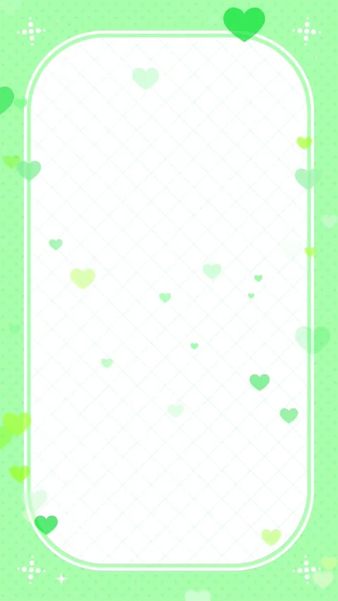 Vertical pastel heart frame background seamless loop green Видео 332461121