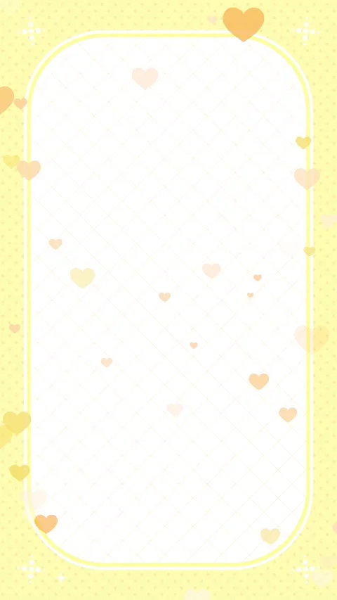 Vertical pastel heart frame background seamless loop yellow Video stock 332464941