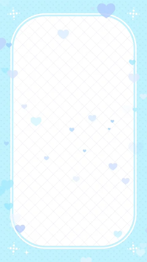 Vertical pastel heart frame background seamless loop blue Video stock 332465196