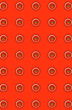 Vertical pattern with a bowl filled with borscht on a gray background. Cooking Stock Photos