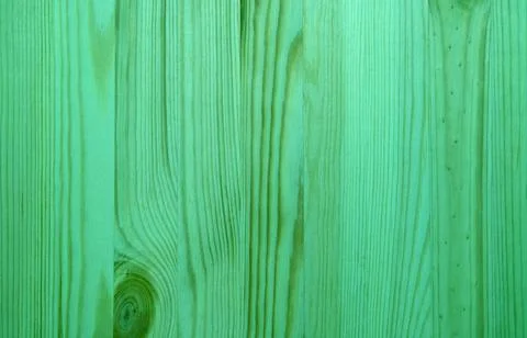 Vertical Pattern of Green Colored Wood Plank Surface for Background Stock Photos