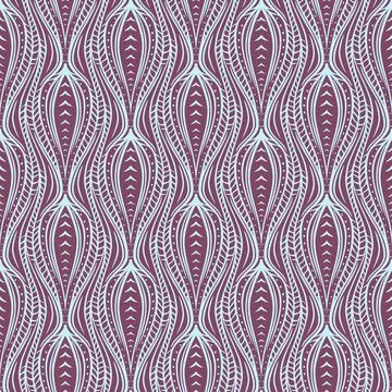Vertical pattern with leaves Stock Illustration