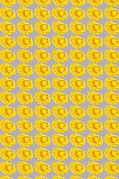 Vertical pattern of paint puddles with cans and google eyes. Creative hori... Foto stock