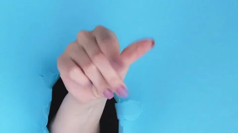 Vertical pay gesture give me hand finger snap hole Stock Footage 252552147