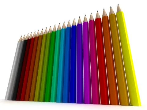 Vertical pencil background Stock Illustration
