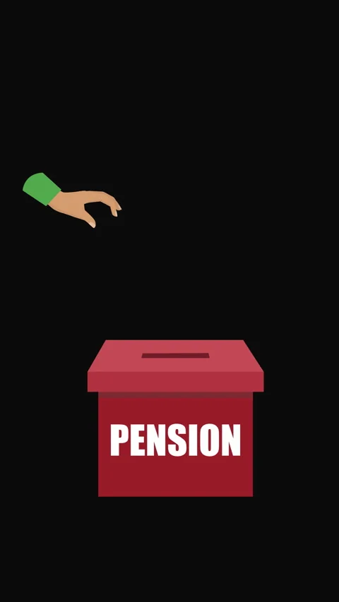 Vertical Pension Fund Contribution Animation with Coin Deposit Stock Footage 336737967