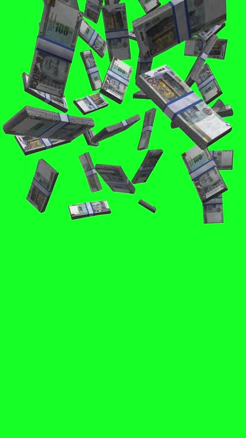 Vertical Peru 100 Soles Falling Animation Stacks Of Money On Green Screen Stock-Footage 285189877