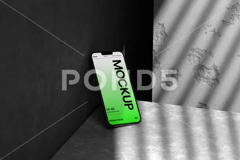 Vertical Phone Mockup Display PSD Template