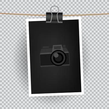 Vertical photo transparent background Stock Illustration