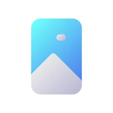 Vertical picture pixel perfect flat gradient two-color ui icon イラスト素材