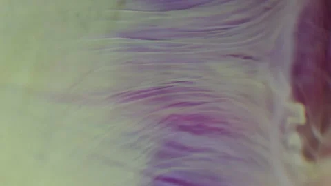 Vertical pigment fluid drip defocused swirl paint Video stock 332616785