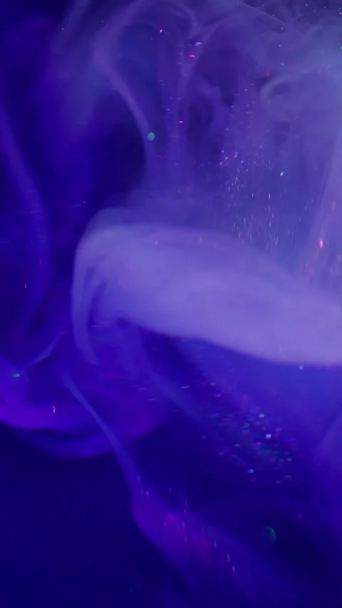 Vertical pigment fluid drip swirl smoke paint Stock-Footage 339769804